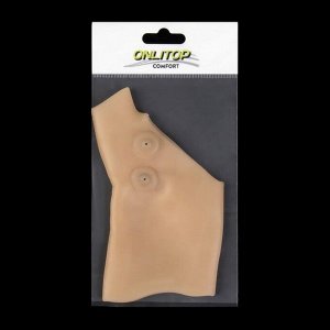 ONLITOP Бандаж для суставов, силиконовый с магнитами, 13,5 ? 7 см, цвет бежевый