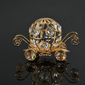Сувенир "Карета" с 16-тью кристаллами Сваровски, 10,5х5,5х6 см