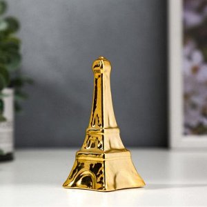 Сувенир керамика "Эйфелева башня" золото 9,5х4х4 см