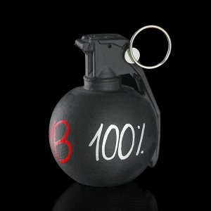 Antartidee Держатель для карточек и фото &quot;Лимонка. 100% bomb&quot; черный, 9 x 12 x 8 см