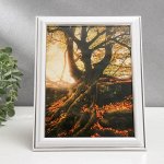 Фоторамка 15х20 281S белая с серебром (пластиковый экран)
