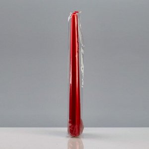 Свечи античные лакированные №40, 2,2?23 см, красный матовый металлик