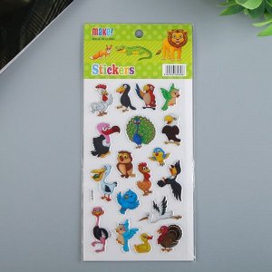 Наклейка пластик "Зоопарк" МИКС 21х9,5 см