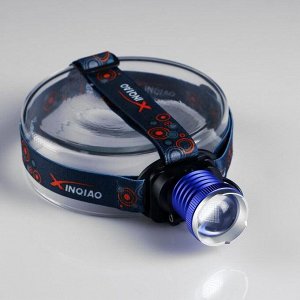 Фонарь налобный CREE-XP, 220V, 3 режима, zoom, микс, 4.5х6.5 см