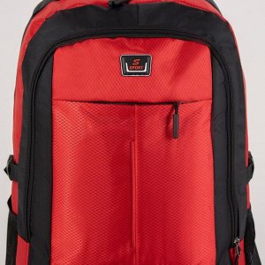 Рюкзак туристический, 40 л, отдел на молнии, 2 наружных кармана, цвет чёрный/красный