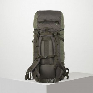 Рюкзак туристический, 90 л, отдел на шнурке, наружный карман, 2 боковые сетки, цвет зелёный