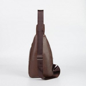 Рюкзак молодёжный, 2 отдела на молниях, цвет коричневый