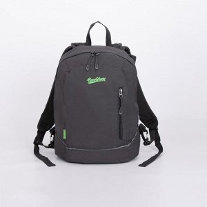 Рюкзак молодёжный, двусторонний, отдел на молнии, цвет серый/зелёный