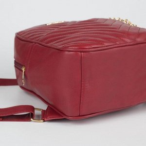 Рюкзак, отдел на молнии, наружный карман, 2 боковых кармана, красный