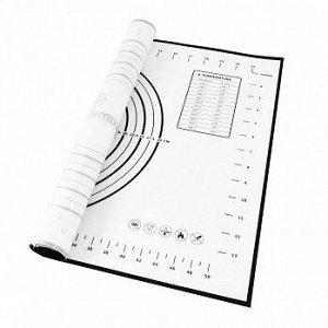 Коврик силиконовый армированный гладкий с разметкой, 60*40 см