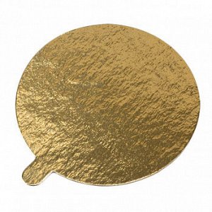 Подложка с держателем (сольерка) d=9 см 0,8 мм (односторонняя золото)