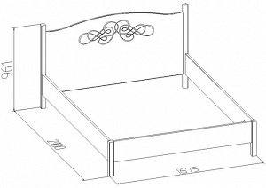 ADELE 2 (спальня) Кровать (1600)