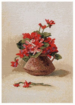 Бутоньерка(бордовые цветы) арт.4809 17х24 см гобелен без рамы