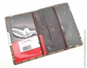 Мужская кожаная обложка для паспорта Dierhoff Д 0073-005 коричневый