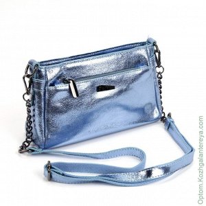 Женская кожаная сумка 8072М Лайт Блу голубой