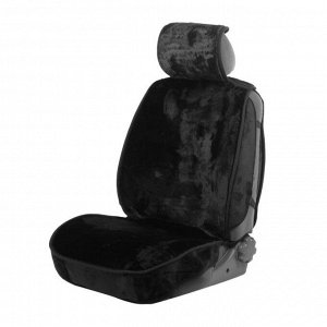 Накидки на сиденья Cartage, искусственный мех, чёрный, набор 6 шт