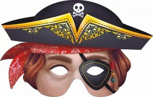 Картонная маска "Пират" на резинке