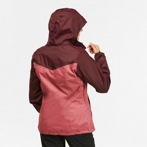 Куртка непромокаемая для горных походов MH100 женская красная QUECHUA