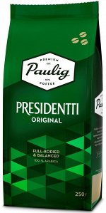 Кофе Paulig Presidentti Original в зернах, 250 г