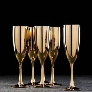 Набор бокалов для шампанского «Золото», 170 мл, 6 шт