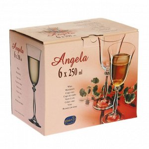Набор бокалов для вина «Анжела», 250 мл, 6 шт.