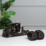 Коньячный набор &quot;Тягач&quot;, 5 предметов, чёрный, 0.4 л
