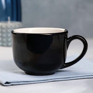 Чашка "Букет пионов", чёрно-белая, 0.45 л