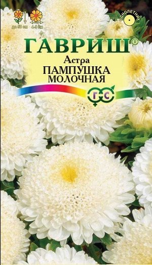 Цветы Астра Пампушка Молочная ЦВ/П (ГАВРИШ) 0,3гр помпонная однолетник 50см