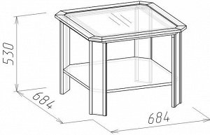 ГЛАЗОВ Sherlock16 (гостиная) Стол журнальный