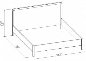 BAUHAUS 1 (спальня) Кровать (1800) без основания