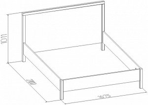 BAUHAUS 2 (спальня) Кровать (1600) без основания