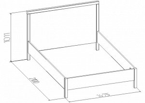 BAUHAUS 3 (спальня) Кровать (1400) без основания