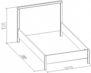 BAUHAUS 4 (спальня) Кровать (1200) без основания