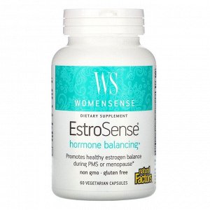 Natural Factors, WomenSense, EstroSense, Баланс гормонов, 60 растительных капсул