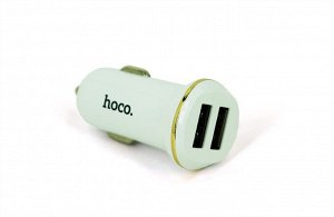 Автоматическое зарядное устройство-2USB Hoco Z1 2.1A, белый