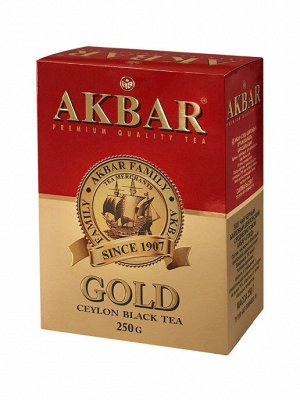 Чай АКБАР Akbar листовой черный FBOP GOLD, 250 г