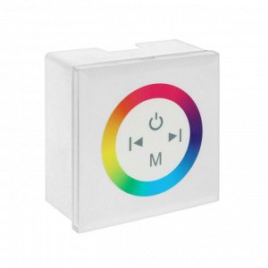 Контроллер Ecola для RGB ленты, 12 – 24 В, 12 А, встраиваемый, белый