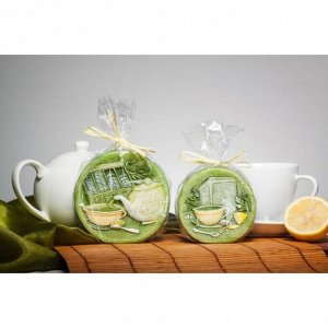 Свеча фигурная "Зеленый чай", 4х9,5 см, зеленый
