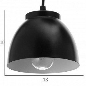 Светильник подвесной BayerLux «4111/3», 3x40 Вт Е27, черный, d=13.5 см, h=10.5 см