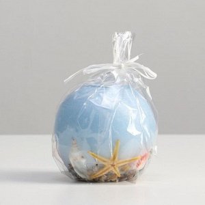Свеча шар ароматическая "Море", 8 см, синий