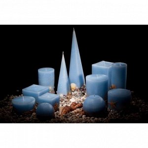 Свеча - цилиндр ароматическая "Море", 8х14 см, синий