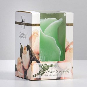 Свеча фигурная ароматическая "Роза", 8х12,5 см, зеленый