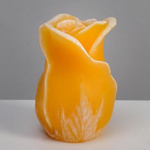 Свеча фигурная ароматическая "Роза", 8х12,5 см, солнечно-желтая, банан