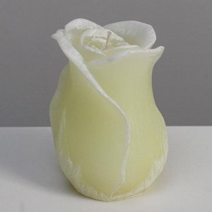 Свеча фигурная ароматическая "Роза", 8х12,5 см, кремовый