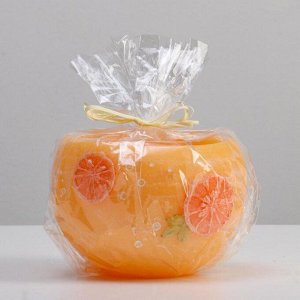 Подсвечник / лампион круглый ароматический "Апельсин", 14,4 см, оранжевый