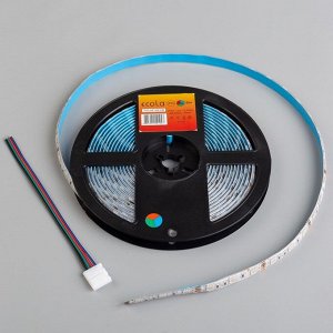 Cветодиодная лента Ecola PRO 5 м, IP65, SMD5050, 60 LED/м, 14.4 Вт/м, 12 В, RGB