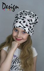 Удлинённая однослойная шапка «Пандочки»