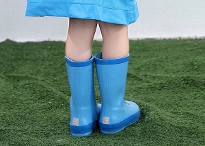 Детские однотонные резиновые сапоги, цвет синий