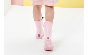 Детские однотонные резиновые сапоги, цвет розовый