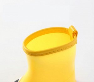 Детские резиновые сапоги, принт "Уточка", цвет желтый